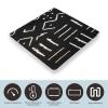 Contemporary African Mud Cloth Print Black Pattern High Precision Digital Bathroom Weighing Scale, Sturdy and Durable Weighing Scale view 3