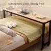 Adjustable Overbed Table, Over The Bed Table with Wheels, Medical with Wheels Adjustable Height, Rolling Desk for Full/Queen/King Bed, Sturdy Wood & Steel Frame(120cm/47.2in) view 2