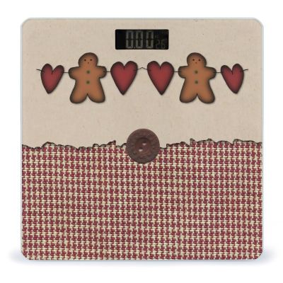 Hearts and Gingerbread Man High Precision Digital Bathroom Weighing Scale, Sturdy and Durable Weighing Scale