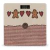 Hearts and Gingerbread Man High Precision Digital Bathroom Weighing Scale, Sturdy and Durable Weighing Scale view 1
