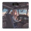 Airplane Cockpit Weight Scale Digital Electronic Scales Bathroom Scale, Larg LCD Backlight Display, High Precision Measurements,Tempered Glass view 1