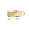 saditesdk Tissue Box Holder Glass Tissue Box Home Living Room Dining Table Gold Drawer Box Decorative Ornaments Coffee Table Storage Box Napkin Dispenser view 2