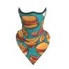JZQZH Lots Of Cartoon Burger Fries Breathable Windproof Face Mask For Outdoor Sports Lightweight Foldable Neck Gaiter view 2