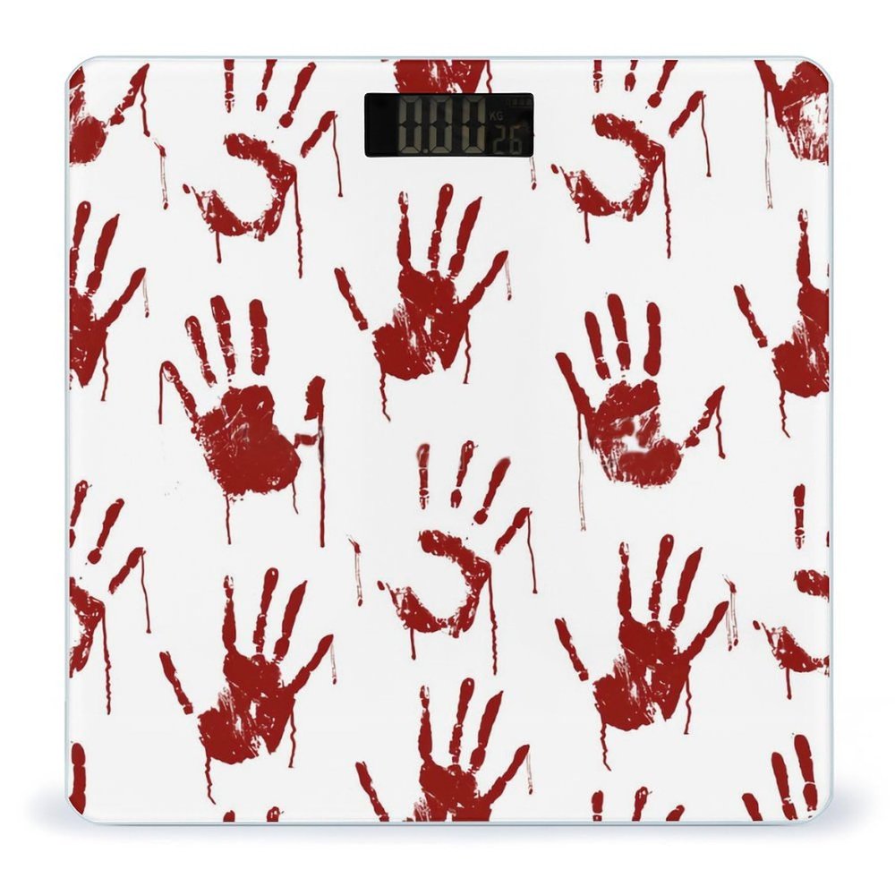 Halloween Bloody Handprints High Precision Digital Bathroom Weighing Scale, Sturdy and Durable Weighing Scale