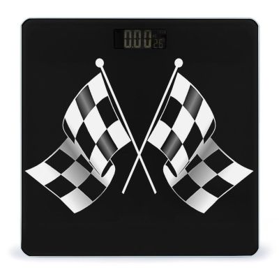 Cool Black and White Checkered Flag High Precision Digital Bathroom Weighing Scale, Sturdy and Durable Weighing Scale