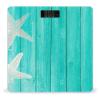 Teal Wood & Starfish Beach Tropical High Precision Digital Bathroom Weighing Scale, Sturdy and Durable Weighing Scale view 1