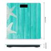 Teal Wood & Starfish Beach Tropical High Precision Digital Bathroom Weighing Scale, Sturdy and Durable Weighing Scale view 2