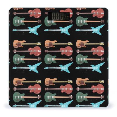Retro Bass Guitar High Precision Digital Bathroom Weighing Scale, Sturdy and Durable Weighing Scale