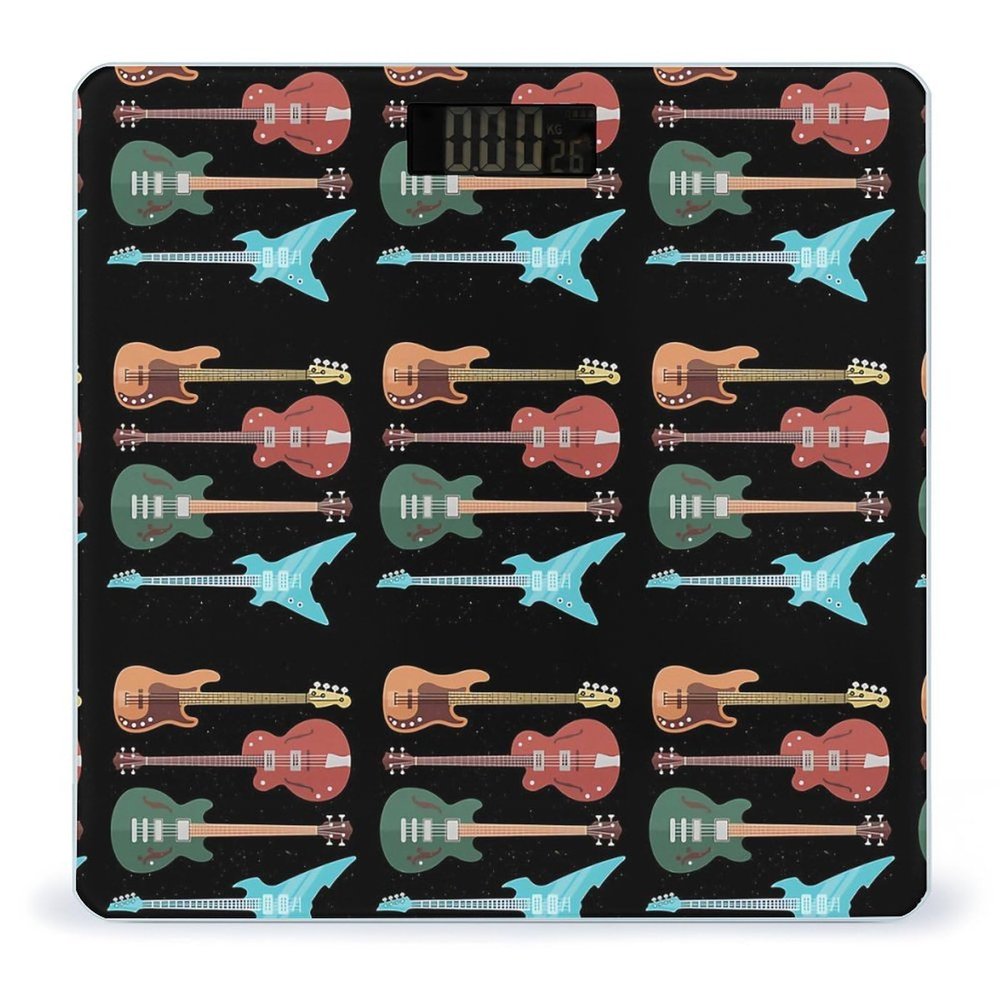 Retro Bass Guitar High Precision Digital Bathroom Weighing Scale, Sturdy and Durable Weighing Scale