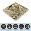 Charcoal Yellow Paisley High Precision Digital Bathroom Weighing Scale, Sturdy and Durable Weighing Scale view 3
