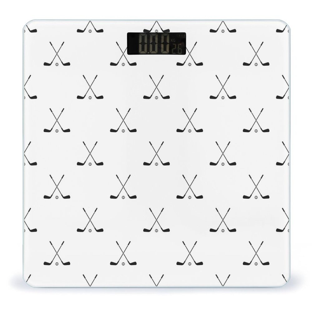 Hockey Stick Pattern High Precision Digital Bathroom Weighing Scale, Sturdy and Durable Weighing Scale