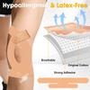 10 Pcs Precut Kinesiology Tape for Knees Adhesive Knee Tape Knee Support & Stability Knee Pain Relief Breathable Hypoallergenic Latex-Free Elastic Tape for Knees - Beige view 3