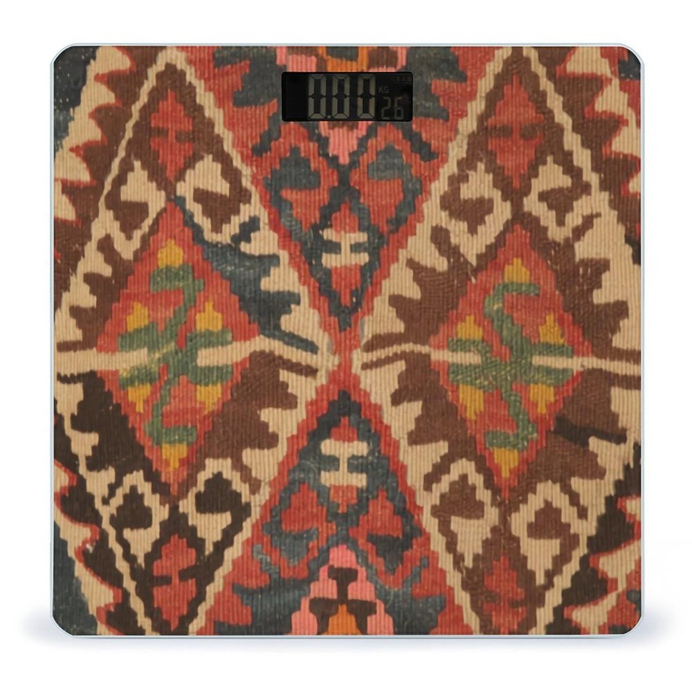 Antique Turkish Oriental Kilim Rug High Precision Digital Bathroom Weighing Scale, Sturdy and Durable Weighing Scale