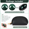 AceOrbit Baoding Balls Set of 2, Chinese Stress Relief Hand Exercise Balls with Leather Pouch, 1.57 Inch Dark Green Marble, Finger Exercise and Wrist Strength Training view 2