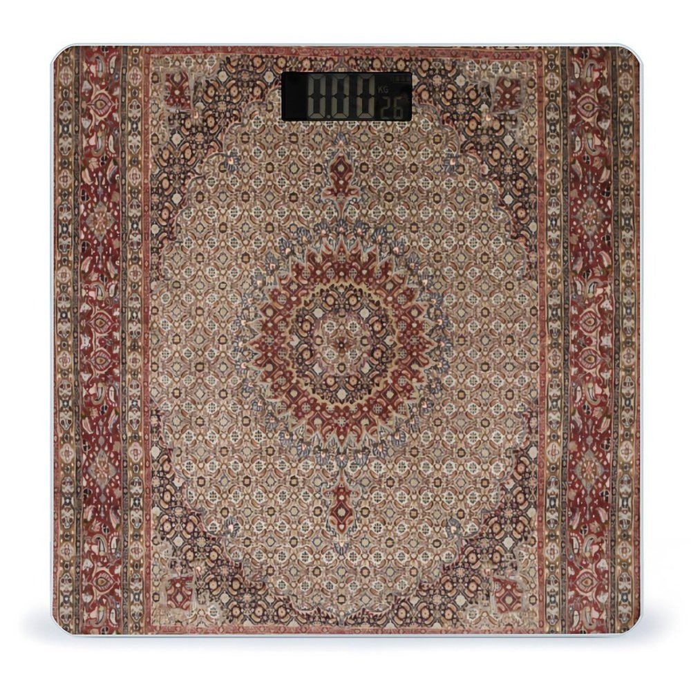 Vintage Persian Turkish Oriental High Precision Digital Bathroom Weighing Scale, Sturdy and Durable Weighing Scale