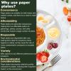 100% Compostable 9 Compartment Heavy Duty Paper Plates, 200 Pack 12.52" Round Compartment Plate, Compostable Sugarcane Plate for School Lunch Trays, Buffet, Events, Wedding, Party view 4