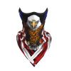 JZQZH Usa Flag Patriotic Eagle Breathable Windproof Face Mask For Outdoor Sports Lightweight Foldable Neck Gaiter view 2