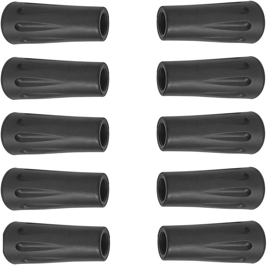 10Pcs 11mm Hole Diameter Trekking Pole Rubber Tips Protectors - Non-Slip Replacement Sleeves for Hiking Skiing Walking Sticks, Wear-Resistant Pole Tip Covers