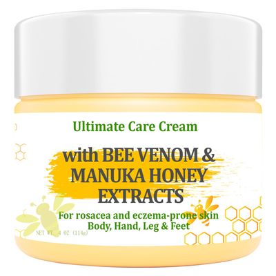 Benolixia Advanced Bee Venom & Manuka Honey Cream, Professional for Dry Skin, Moisturizes Body & Feet, Soothes Adults & Children