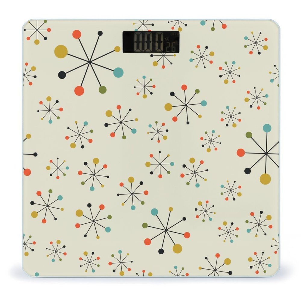 Mid Century Fifties Modern Atomic Retro High Precision Digital Bathroom Weighing Scale, Sturdy and Durable Weighing Scale