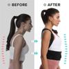 Plus Size XS-5XL Shoulder and Back Posture Corrector Adult Teenagers Body Shape Correction Scoliosis Back Brace Men Women Back Straightener Hunchback Correction Belt(Blue,Medium) view 2