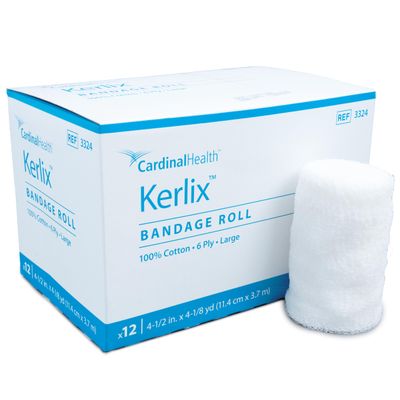 Kerlix Sterile Bandage Rolls 4.5" x75", LatexFree 3324 (Pack of 12)