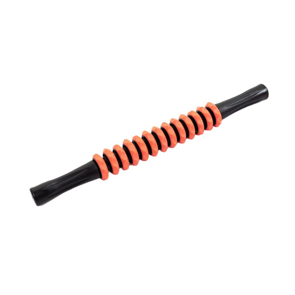 Yinhing Fascia Massage Roller Stick, Handheld Muscle Roller Massager with Non Slip Ergonomic Handle, for Shoulders Back Neck Legs Relaxation Fitness (Orange)