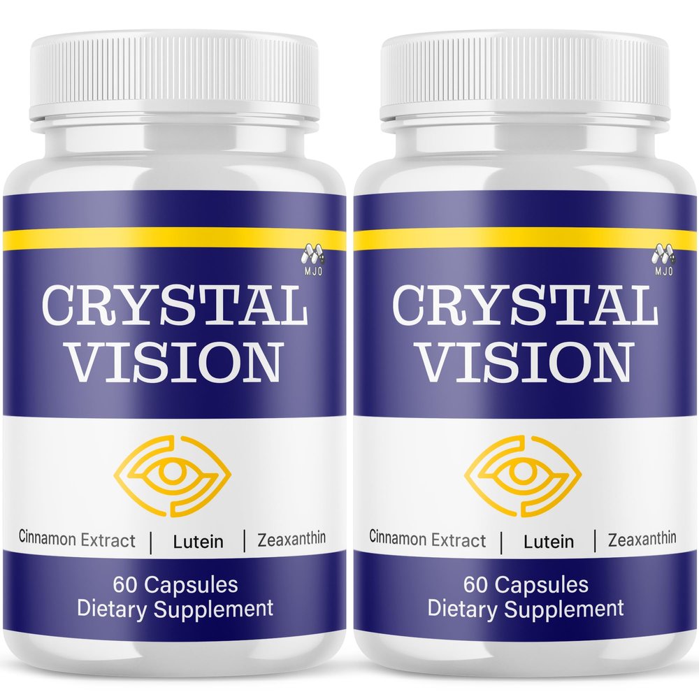 (2 Pack) Crystal Vision Capsules, Official CrystalVision Eye Health Support Pills with All Natural Ingredients, Advanced Eye Health Support with Premium Vitamins for Women and Men (120 Capsules)