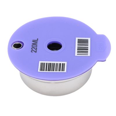 YUEHISY Refillable Coffee Capsule Cup, Reusable Coffee Pod with Brush & Spoon, Customizable Coffee Experience (220ml)