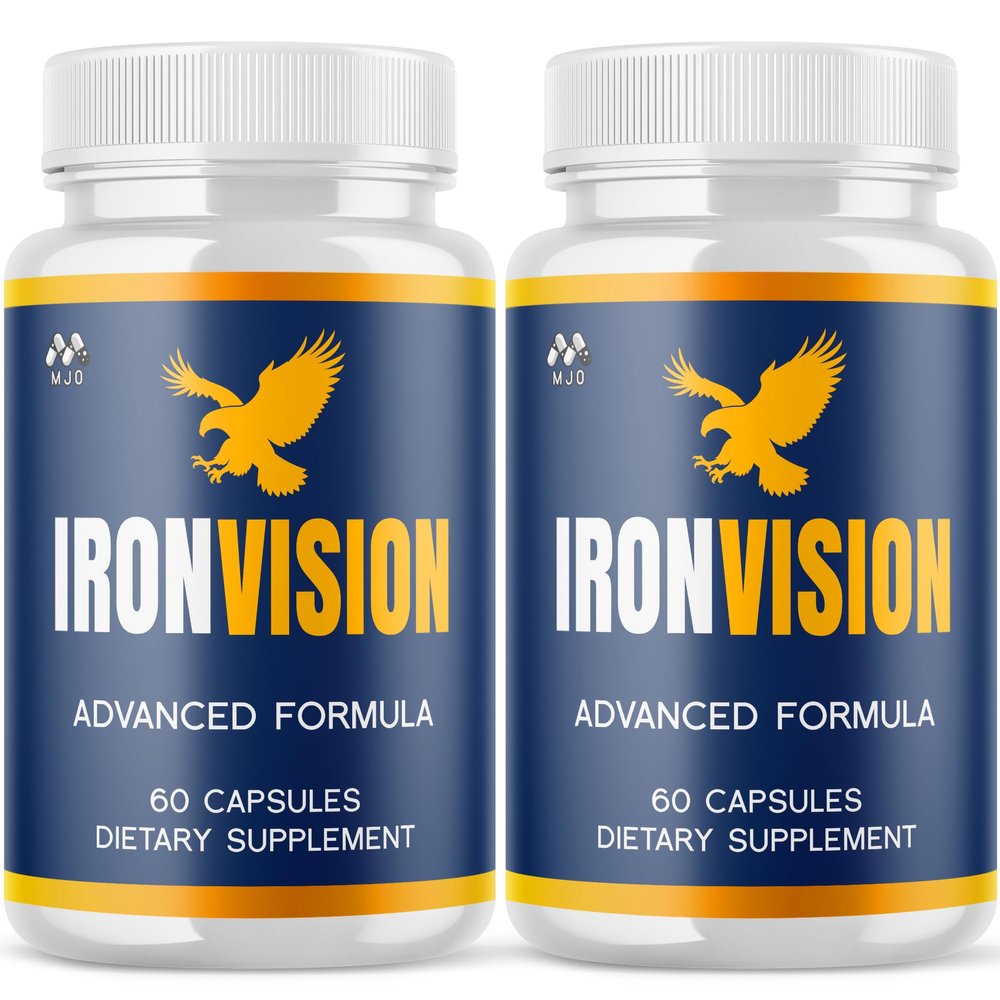 (2 Pack) Iron Vision Capsules, Official IronVision Supplement Pills with All Natural Ingredients, Advanced Eye Health Support Formula with Max Strength Vitamins for Women and Men (120 Capsules)