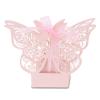 100PCS Wedding Favor Sugar Chocolate Boxes, Elegant Candy Boxes for Wedding Birthday Party Favors, Butterfly Sugar Boxes with Rustic Design, Perfect for Alpenliebe Candies and Dove (Pink)