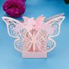 100PCS Wedding Favor Sugar Chocolate Boxes, Elegant Candy Boxes for Wedding Birthday Party Favors, Butterfly Sugar Boxes with Rustic Design, Perfect for Alpenliebe Candies and Dove (Pink) view 3
