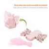 100PCS Wedding Favor Sugar Chocolate Boxes, Elegant Candy Boxes for Wedding Birthday Party Favors, Butterfly Sugar Boxes with Rustic Design, Perfect for Alpenliebe Candies and Dove (Pink) view 4