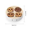 Chocolate Chip Cookies with Different Expressions Contact Lens Cases, Cute Contact Lenses Lens Box Set Outdoor Mini Contact Lens Soak Storage Kit with Mirror Daily Vision Care And Outdoor Use view 2