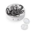 FekiLoot Black And White Octopus And Ship Contact Lens Cases, Cute Contact Lenses Lens Box Set Outdoor Mini Contact Lens Soak Storage Kit with Mirror Daily Vision Care And Outdoor Use view 1