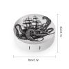 FekiLoot Black And White Octopus And Ship Contact Lens Cases, Cute Contact Lenses Lens Box Set Outdoor Mini Contact Lens Soak Storage Kit with Mirror Daily Vision Care And Outdoor Use view 2