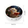 FekiLoot Cute Cat Sing Christmas Carols Contact Lens Cases, Cute Contact Lenses Lens Box Set Outdoor Mini Contact Lens Soak Storage Kit with Mirror Daily Vision Care And Outdoor Use view 2