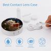 FekiLoot Cute Cat Sing Christmas Carols Contact Lens Cases, Cute Contact Lenses Lens Box Set Outdoor Mini Contact Lens Soak Storage Kit with Mirror Daily Vision Care And Outdoor Use view 3