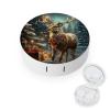 FekiLoot Christmas Gift Reindeer Contact Lens Cases, Cute Contact Lenses Lens Box Set Outdoor Mini Contact Lens Soak Storage Kit with Mirror Daily Vision Care And Outdoor Use view 1