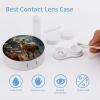FekiLoot Christmas Gift Reindeer Contact Lens Cases, Cute Contact Lenses Lens Box Set Outdoor Mini Contact Lens Soak Storage Kit with Mirror Daily Vision Care And Outdoor Use view 3