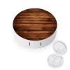 FekiLoot Brown Wooden Contact Lens Cases, Cute Contact Lenses Lens Box Set Outdoor Mini Contact Lens Soak Storage Kit with Mirror Daily Vision Care And Outdoor Use view 1