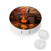 FekiLoot Abstract Guitar Contact Lens Cases, Cute Contact Lenses Lens Box Set Outdoor Mini Contact Lens Soak Storage Kit with Mirror Daily Vision Care And Outdoor Use view 1