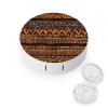 FekiLoot African Mud Cloth Tribal Contact Lens Cases, Cute Contact Lenses Lens Box Set Outdoor Mini Contact Lens Soak Storage Kit with Mirror Daily Vision Care And Outdoor Use view 1