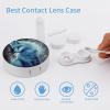 FekiLoot Blue Fox Contact Lens Cases, Cute Contact Lenses Lens Box Set Outdoor Mini Contact Lens Soak Storage Kit with Mirror Daily Vision Care And Outdoor Use view 3