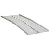 Textured Aluminum Folding Wheelchair Handicap Ramp, 6' - Silver - Built for Safety - Home, Building, Car Use - Durable Outdoor-Ready view 1