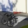 Textured Aluminum Folding Wheelchair Handicap Ramp, 6' - Silver - Built for Safety - Home, Building, Car Use - Durable Outdoor-Ready view 2