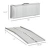 Textured Aluminum Folding Wheelchair Handicap Ramp, 6' - Silver - Built for Safety - Home, Building, Car Use - Durable Outdoor-Ready view 3