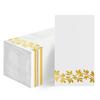 Horaldaily 100Pcs Paper Napkins, Gold Foil Leaf Elegant Pattern view 1