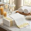 Horaldaily 100Pcs Paper Napkins, Gold Foil Leaf Elegant Pattern view 3