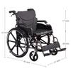 Folding Manual Transport Wheelchair Carbon Steel Dark Gray Safety Sturdy Sturdy Outdoor Travel Durable view 3